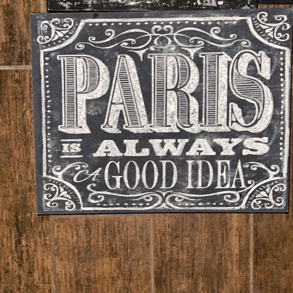 Paris Is Alway Good Idea Canvas Frame Eiffel Tower Architectural Structure lot 3 - Picture 2 of 4